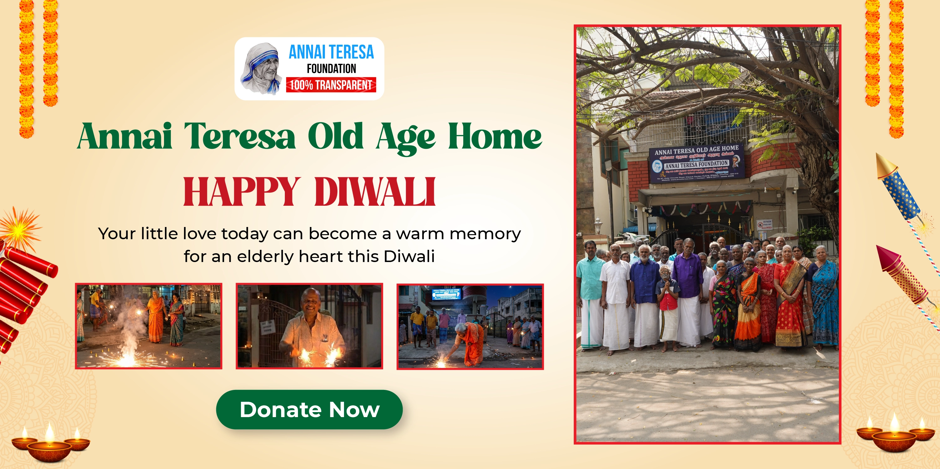 Old age home Diwali celebration